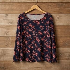 Croft & Barrow PXXL The Classic Tee Floral Print Cotton